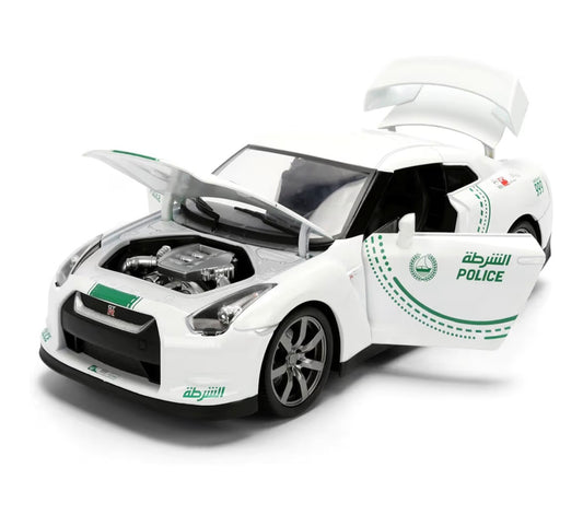 Metal 2009 Nissan GT-R (R35) Dubai Police Die-Cast Car (1:18, White)