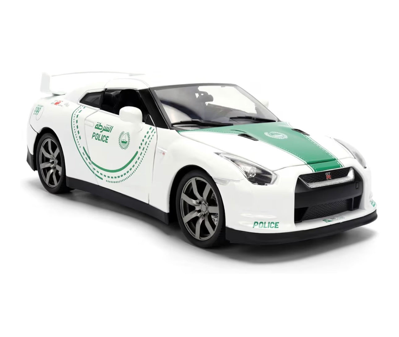 Metal 2009 Nissan GT-R (R35) Dubai Police Die-Cast Car (1:18, White)